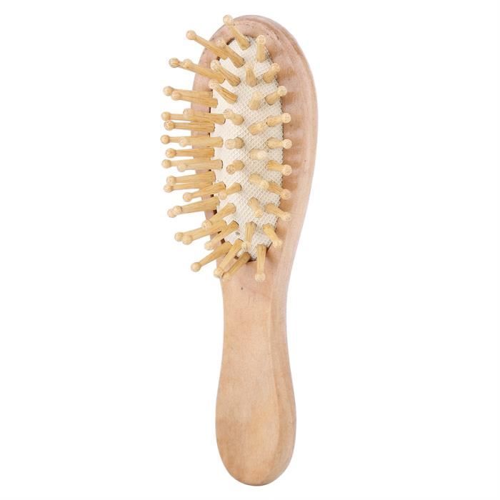 Set 3 Brosses Cheveux Bébé En Bois - Poils Chèvre Doux, Massage & Démêlage - Soin Bébé - 6