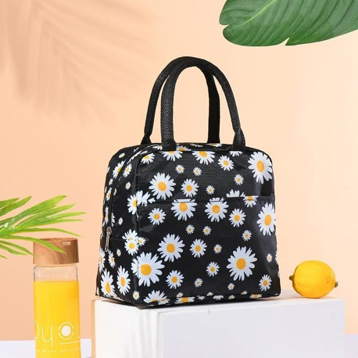 Sac Isotherme 4L Pliable Et étanche – Nylon, Fermeture éclair, 21x7.5x25 Cm, Pour Repas, Pique-nique, Bureau, Voyage