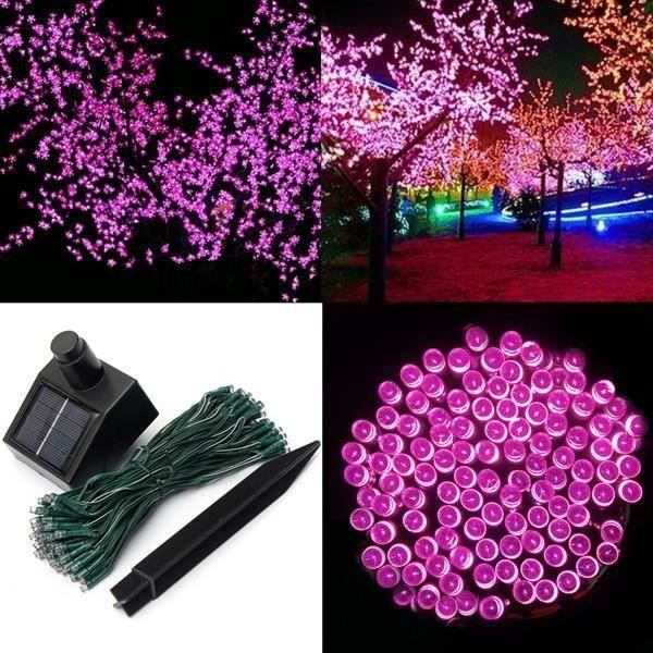 Sapin De Noël Lumineux Solaire Extérieur - Guirlande LED Spirale Blanc Chaud - Déco Jardin Autonome