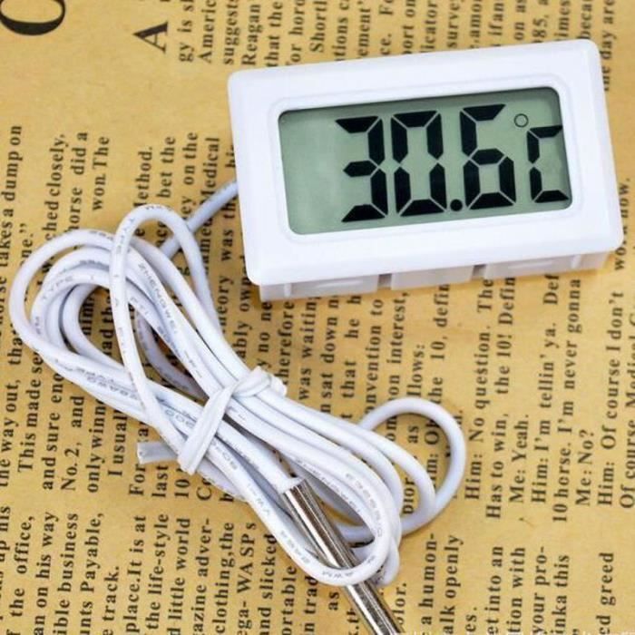 Thermomètre numérique LCD pour aliments Blanc
