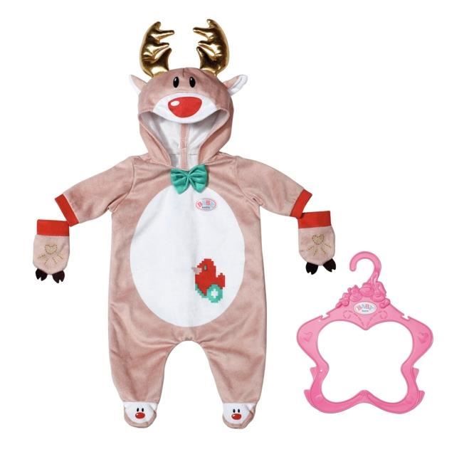 BABY Born Combinaison Lapin – Grenouillère Rose, Bonnet Oreilles, Cintre Inclus, Accessoire Poupée 43 Cm Dès 3 Ans !