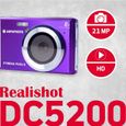 AGFA PHOTO Realishot DC5200 - Appareil Photo Numerique Compact (21 MP, Ecran LCD 2.4, Zoom Digital 8X, Batterie Lithium) Viol-1