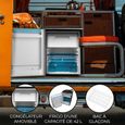 Frigo à Compression Argenté 2 en 1  46.5L Acier Inoxydable Pour Camping Caravane Camion Campervan - Fonction Frigo & Freezer-1