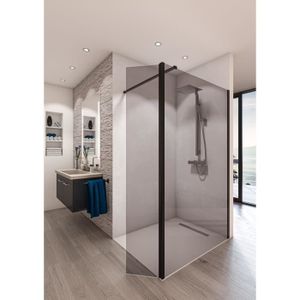 Cabine de douche 2 côtés avec porte coulissante mate H195 AGATA Cabine de douche 2 côtés avec porte coulissante mate H195 AGATA