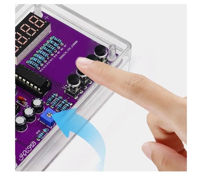 Kit Radio FM à Souder Soi-même – Apprentissage Soudure Et électronique – 87-108 MHz – Alimentation USB Ou Piles – Acrylique Transparent