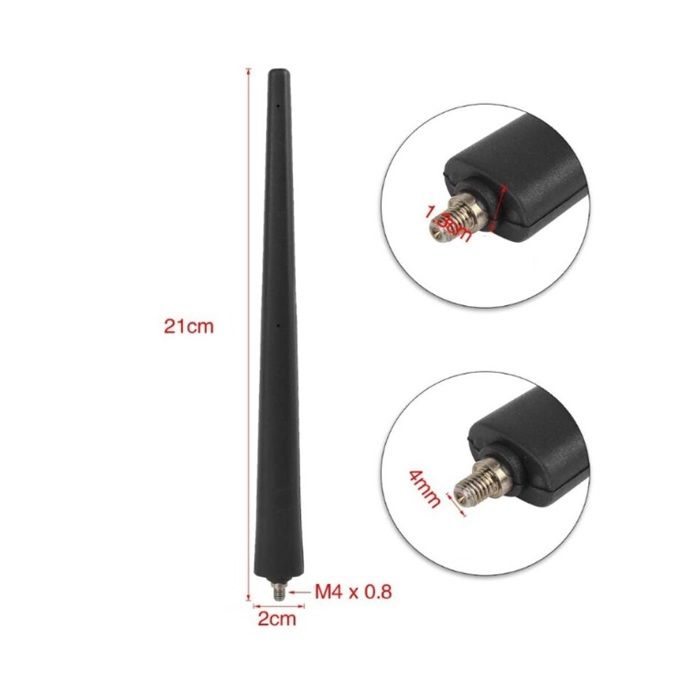 Antenne De Toit Noire 40 Cm Pour Fiat Doblo (Référence 119) - Neuf - Marque RPS