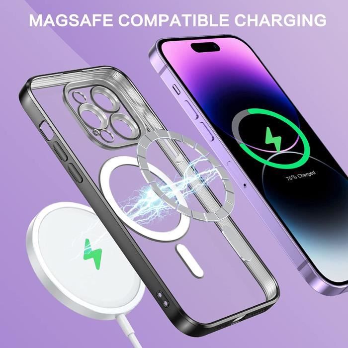 Chargeur sans fil pour iPhone 11 avec étui MagSafe Transparent