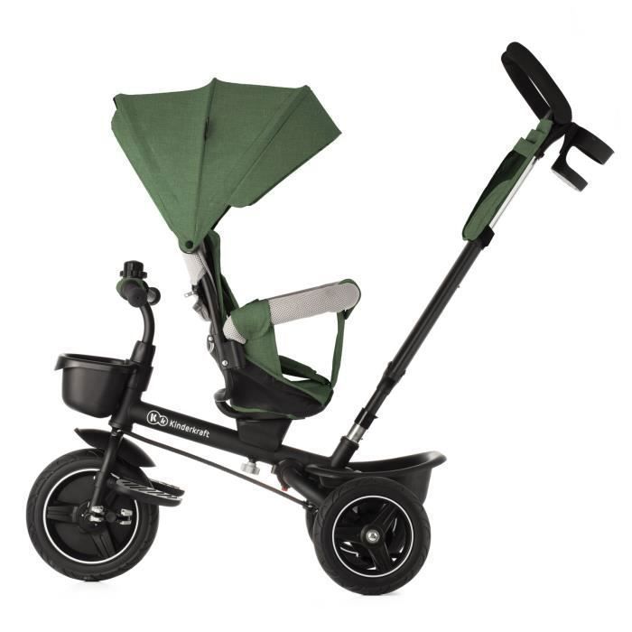 Kinderkraft Tricycle Évolutif EASYTWIST 9mois-5ans - Siège Rotatif 360° - Alliage Magnésium - Vert
