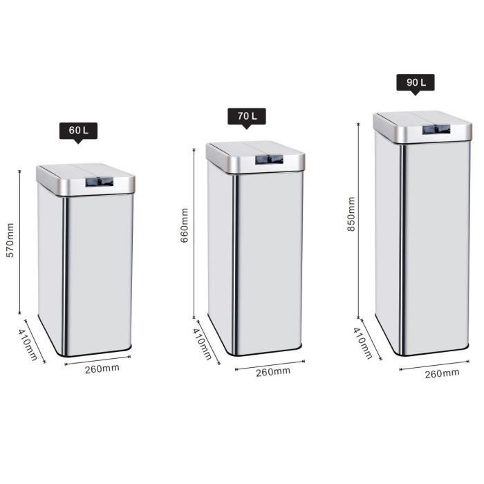 Poubelle Rectangulaire En Acier Inoxydable Type A, 30 L Canadian Tire