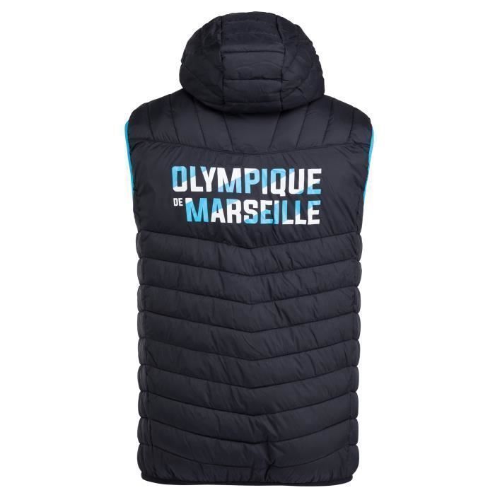 Doudoune sans manche enfant OM Collection officielle Olympique de Marseille Noir Noir Cdiscount Sport