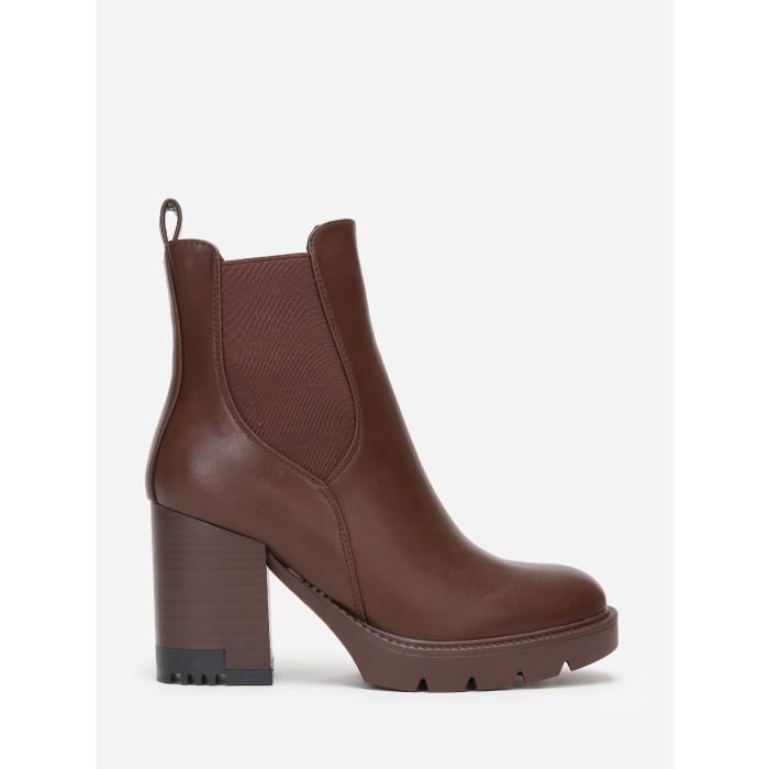 Bottine talon cranté hotsell