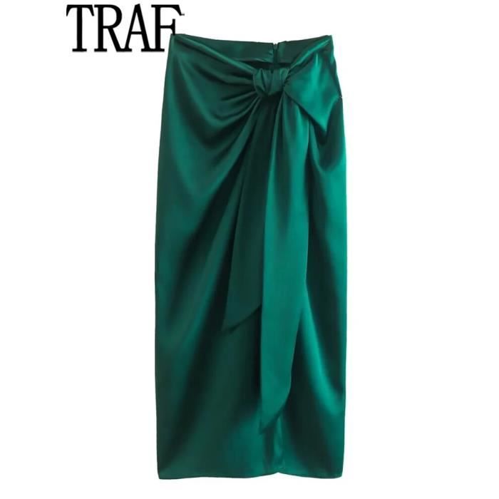 Jupe satin vert hot sale