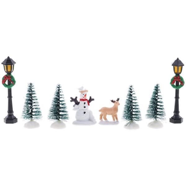 Figurines de No l Magic Village 8 pi ces Cdiscount Maison