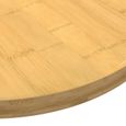 Plateau de table en bambou verni - Diamètre 90 cm - Dioche-2