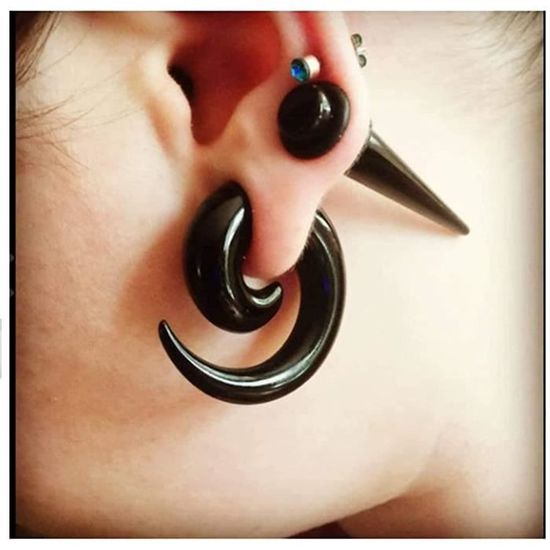 LYLLYL 2PCS Bouchons De Tunnels D'oreille Pour Femmes Avec