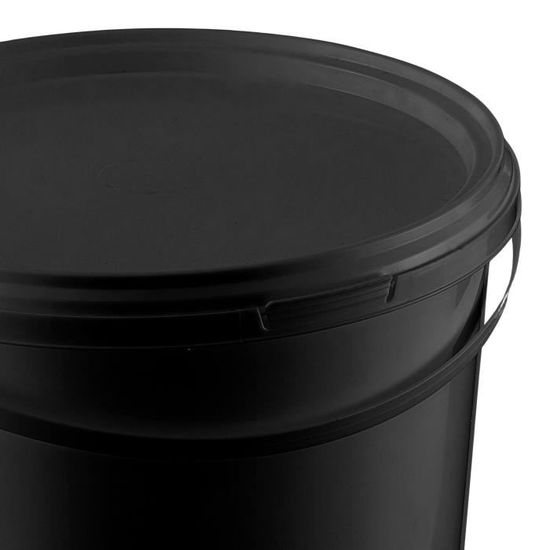 BenBow Seau avec Couvercle Noir 100x 20L - Seau en Plastique Couvercle  Alimentaire Seau à Nourriture Auge Haute qualité