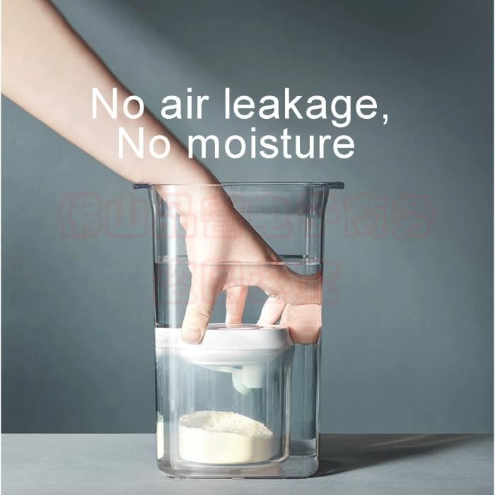 couleur 2.3L Boîtes de lait en poudre transparentes étanches à l'humidité,  boîtes de rangement à pression, bo