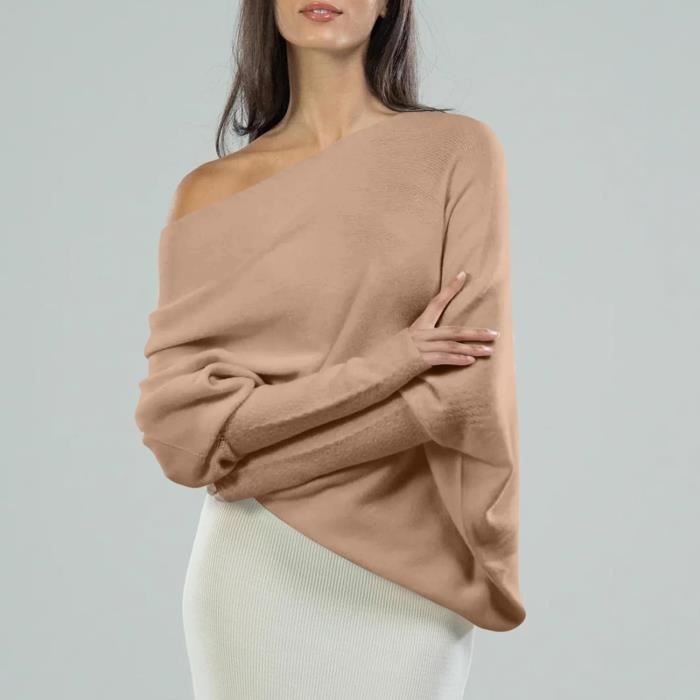 PULL CHANDAIL Pull Cachemire Femme Chaud L Ger Chic Col Rond Et