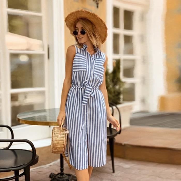 Robe droite ceinturée outlet