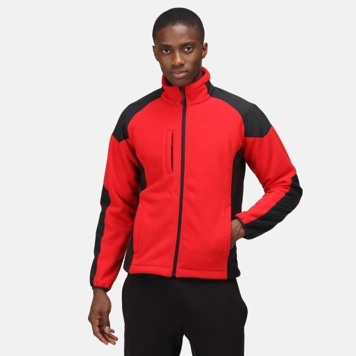 Veste polaire Regatta Homme Rouge Col zippe Coupe vent Poches zippees Rouge Cdiscount Sport