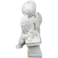 45>Statuette représentant un couple d'anges sur un banc en pierre artificielle Env. 24 cmParent-3