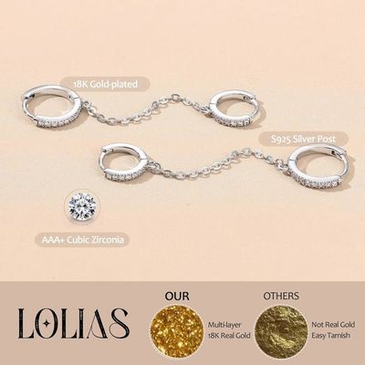 Boucles D'oreilles Créoles Argent 925 Pour Femme - Pendantes, Hypoallergéniques - Cadeau élégant - 6