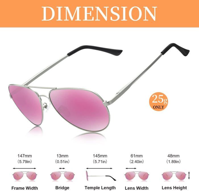 Joopin Lunettes De Soleil Femme Polarisées Oversize Classique Grand Cadre XXL - Protection UV400