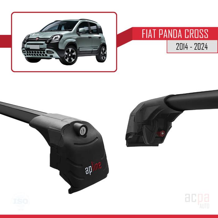 Barres De Toit Aluminium Argent Pour Fiat Panda 3 (5 Portes) - Neuf Avec Fixation F1
