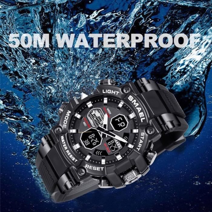 Montre de Sport pour homme tanche 50M Date automatique r veil