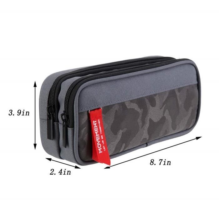 Trousse Scolaire Garçon DNMH - Grande Capacité Avec Fermeture éclair, 3 Compartiments Et Motif Fun