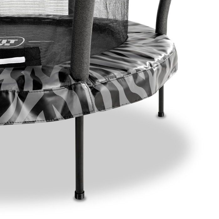 EXIT Toys Tiggy Junior Trampoline ø140 Cm – Élastiques, Filet De Sécurité, Pour Enfants 3-5 Ans, Intérieur/extérieur, Noir/gris