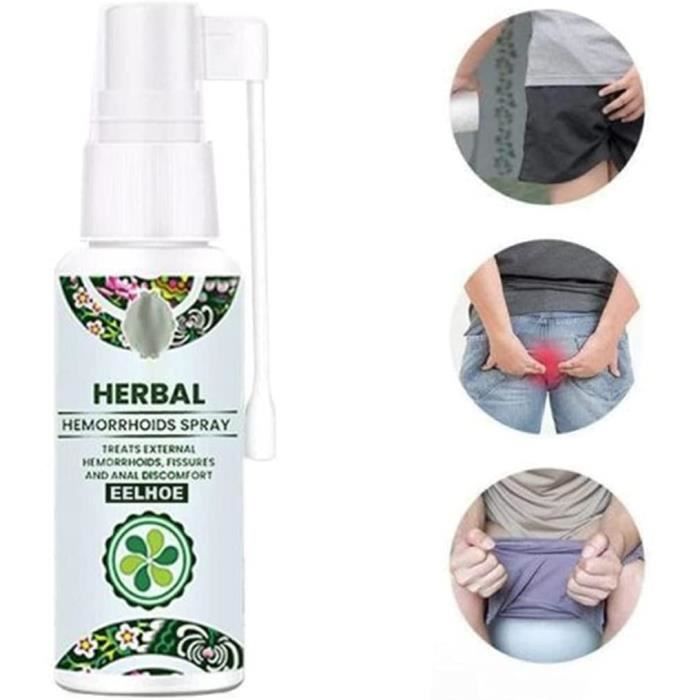Spray hémorroïde, traite les hémorroïdes externes, les fissures et  l'inconfort anal,30ml - Cdiscount Au quotidien