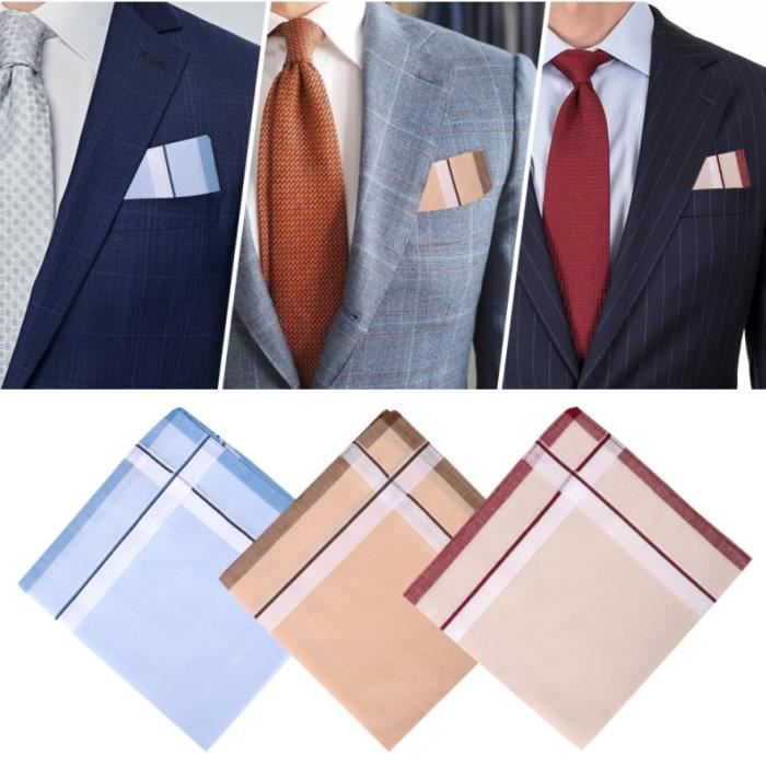 Mouchoir Tissu Homme Mouchoirs De Poche Coton - Lot De 12 Carrés