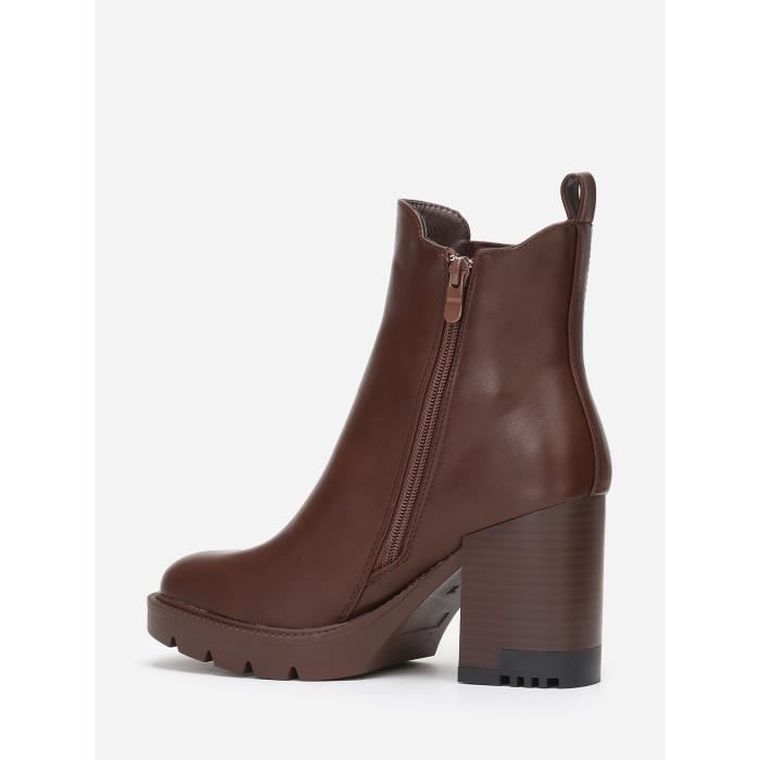 Bottine sale talon cranté