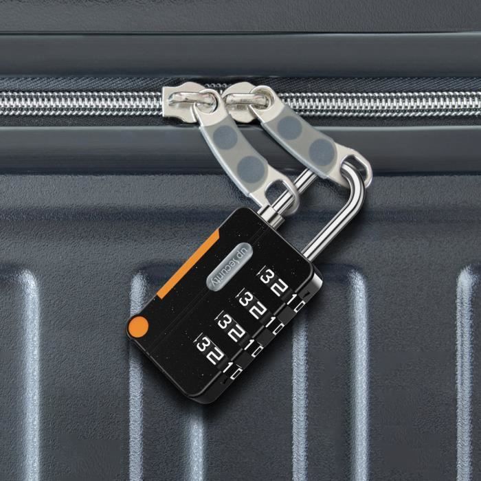 Lot 2 Cadenas sécurité Noir Bagage serrure valise code 3 chiffres TSA -  PROMO