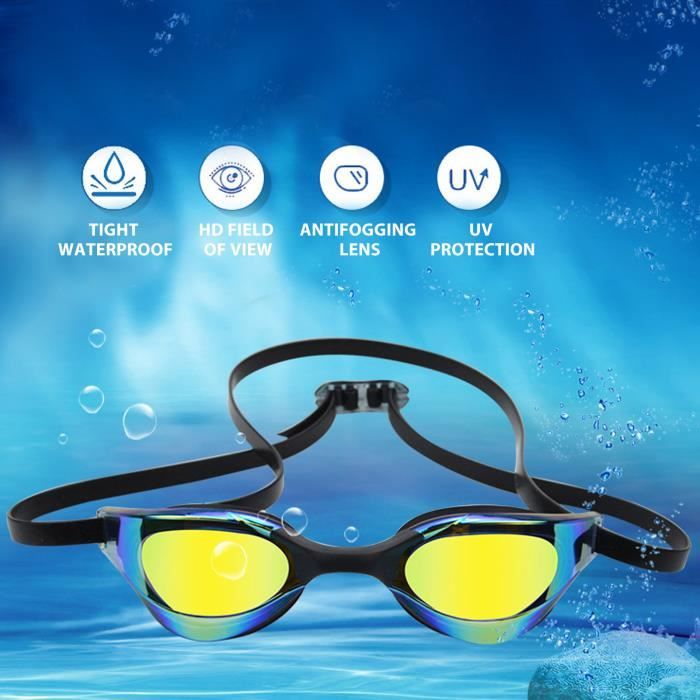 Lunettes De Natation Antibuée Anti-Fuite Protection Uv Clear View