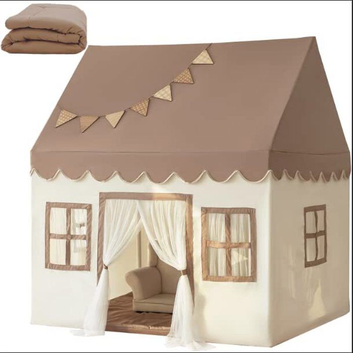 Tente de jeu d'intérieur pour enfants, maisonnette, coin douillet, décoration de chambre d'enfant (couleurs neutres) - Jeux - Jouets
