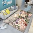 Ameublement 3D Flower Carpet Salon Simple Et À La Mode Grand Tapis Rectangulaire Doux Et Doux pour La Peau 152X213cm[591]-0