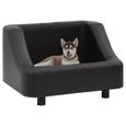 9336MIEUX® Canapé pour chien design scandinave coussin Lit Fauteuil pour chien Chat Noir 67x52x40 cm Similicuir Size:67 x 52 x 40 cm-0