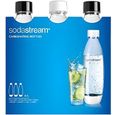 Sodastream 3000098 Pack 3 Bouteilles Pet, 1L Fuse, Blanc et Noir-0