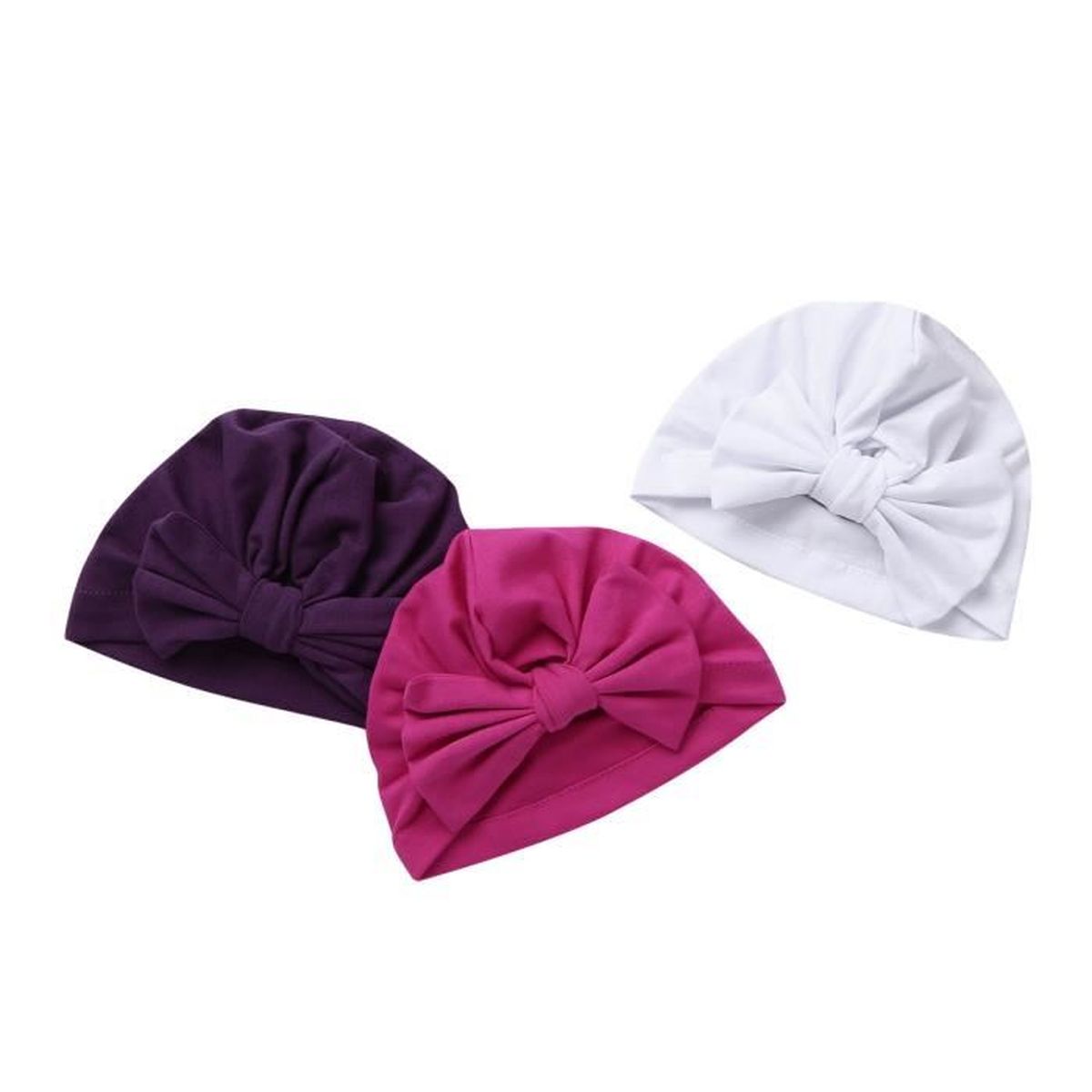 rouge Bonnet Turban Bébé Mamum Bonnet Noeud Turban en Coton Bandeau Naissance Mignon pour Bébé Fille Nouveau-né 