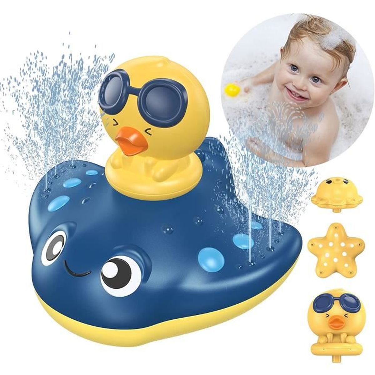 LEADSTAR Jouet Bain Bebe 1 2 3 4 Ans,5 Pièces Jeu de Pêche Jouet de Bain,Jouets  de Douche pour Garcon Fille,Jouet Bain pour Baignoire, Piscine : :  Jeux et Jouets