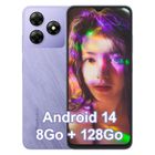 Blackview WAVE 8 Téléphone Portable - 12Go (4+8) RAM /128Go ROM - 6.56" - 13MP - 5000mAH - Android 14 GPS Double SIM 4G - Violet