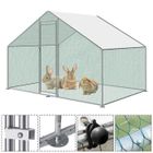 Enclos poulailler extérieur - HENGMEI - 3 x 2 x 2 m - Acier galvanisé - Toit en PE