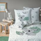 Parure de lit enfant 100% coton - MATT & ROSE - KOALAS - Ecru - 140x200+63x63cm