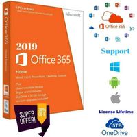 Microsoft Offic 365 Pro Plus 2019 + 5TB One Drive + 5 Devices PC Mobile Mac Tab