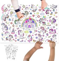 2pcs Papier à colorier pour enfants - Nappe à colorier 128x86cm - Poster à colorier géante de licorne