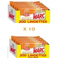 St marc lingette nettoyante désinfectant anti bactérien parfum agrumes -40 lingettes x  lot de 10 (total 400 unités)