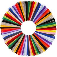 50 PCS Fermetures à Glissière en Nylon, 20 cm Fermeture éclair Colorée pour Bricolage Couture Tailleur (25 couleurs)