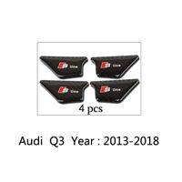 Décoration Véhicule,4x fibre de carbone pour Audi A3 A4 A5 A6 A7 Q3 Q5 Q7 B6 voiture style intérieur porte - Type Q3 2013-2018